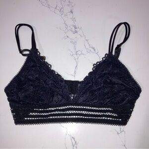 Black Mesh Lace Bralette Platinum Lingerie - size S